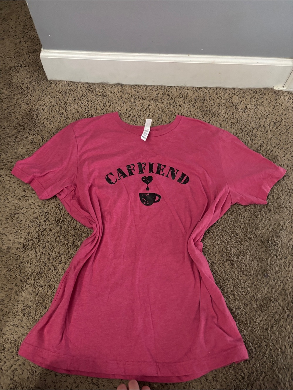 Bella Canvas Pink Graphic Tee with Black Print